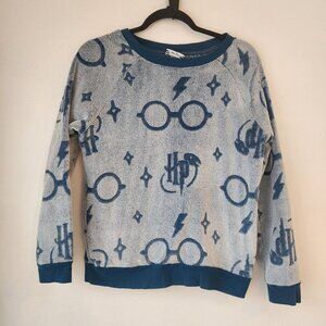 Harry Potter Wizarding World Blue Cozy Crewneck Sweatshirt Women's S